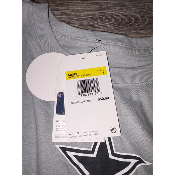 NWT Men's Dallas Cowboys Nike Salute to Service Long Sleeve Tee- Small - Gray - Picture 4 of 7